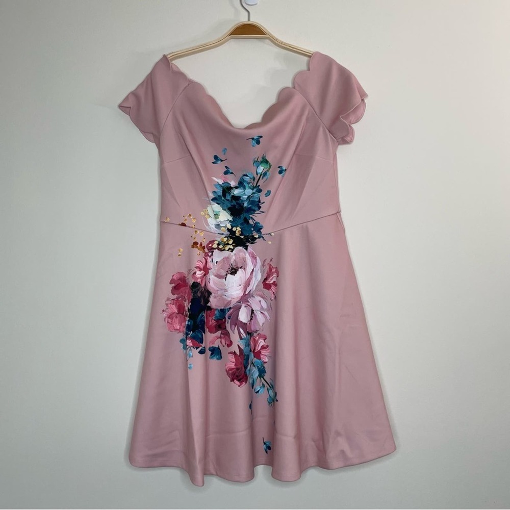 Nwt Ted Baker Sirenta Raspberry Bardot Skater Dre… - image 3